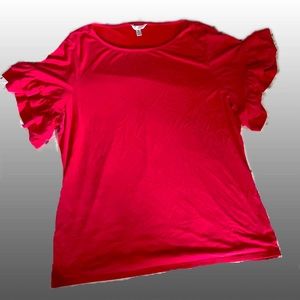 Time and tru ruffle sleeve shirt